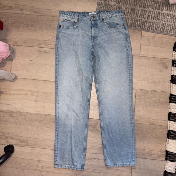 Zara Straight Leg Light Wash Jeans - Picture 2 of 6